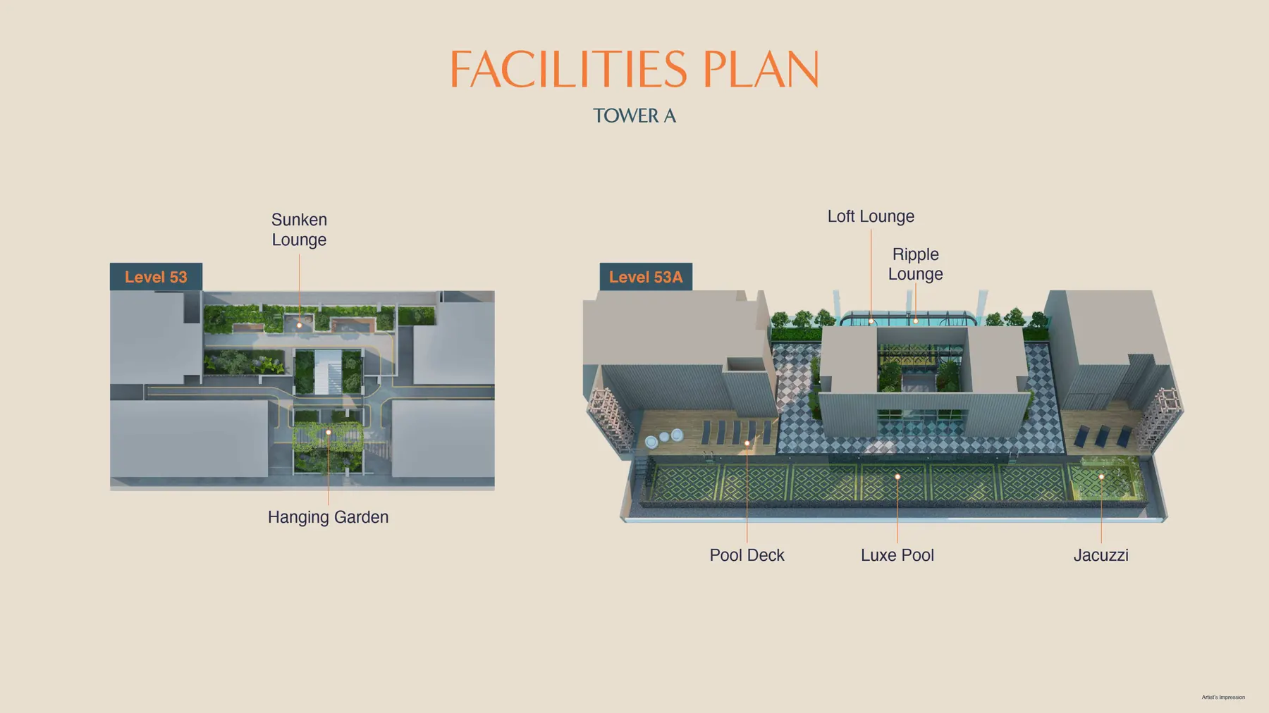 Maba Suitez Tower A sky facility plan